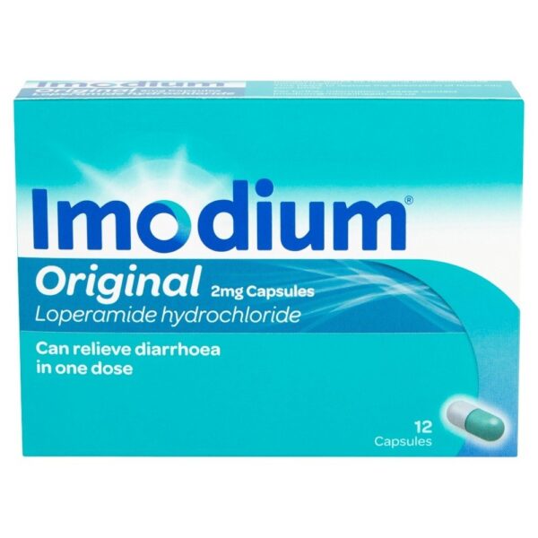 Imodium Original (2mg) – 12 Capsules  -  Diarrhoea