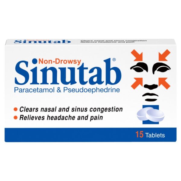 Sinutab Non Drowsy Tablets  -  Coughs, Colds & Flu