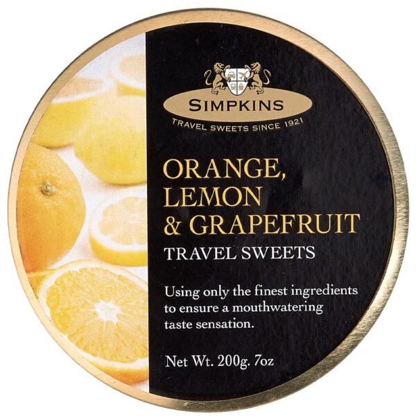 Simpkins Orange Lemon & Grapefruit Travel Sweets 200g  -  Diabetes Care