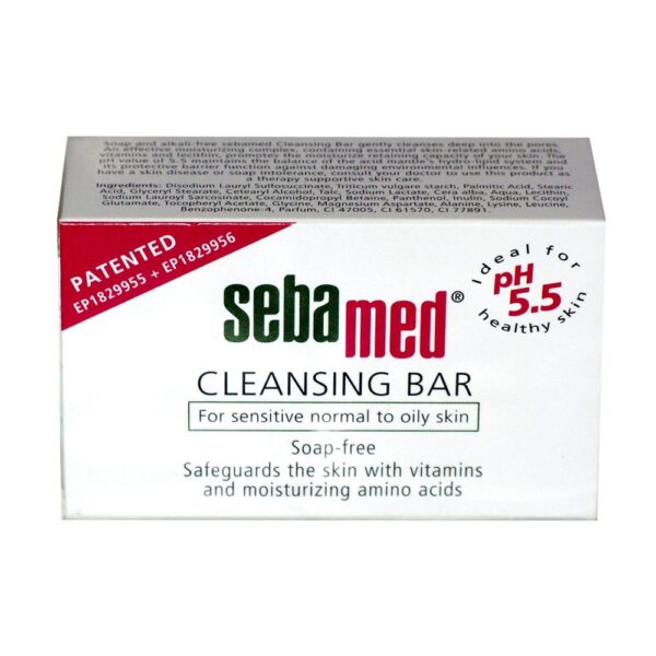 Sebamed Cleansing Soap-Free Bar – 100g  -  Acne