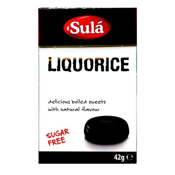 Sula Liquorice Sugar Free Sweets – 42g  -  £1 Range