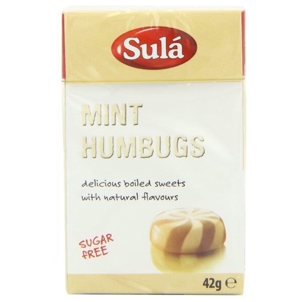 Sula Sugar Free Sweets Mint Humbug – 42g  -  £1 Range