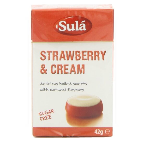 Sula Sugar Free Sweets Strawberry & Cream – 42g  -  £1 Range