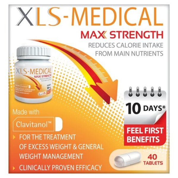 XLS Medical Maximum Strength Weight Loss Tablets – 40 Tablets  -  Slimming Pills