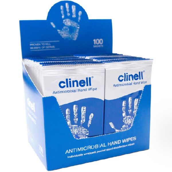 Clinell Antimicrobial Hand Wipes - 100 Wipes