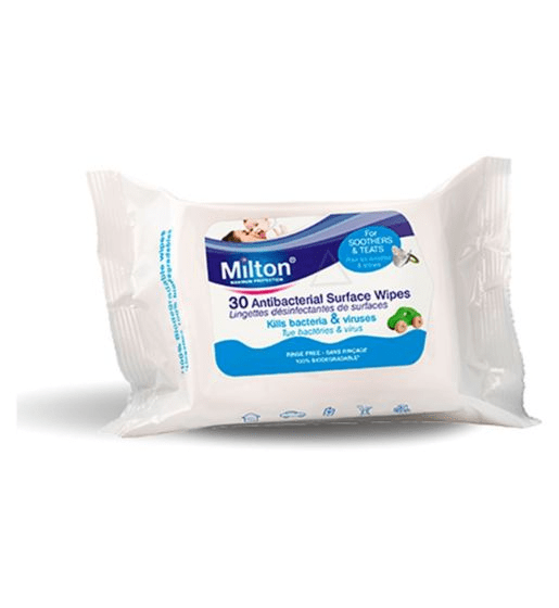 3x Milton Surface 30 Wipes Pack 