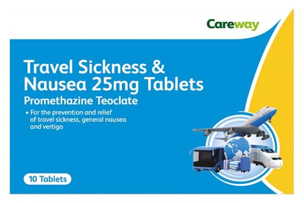 Careway Travel Sickness 25mg Tablets - 10 Tablets