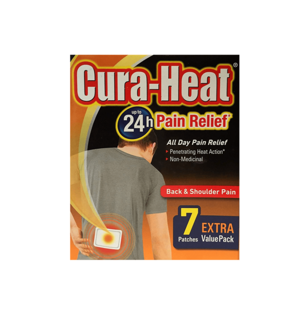 Cura-Heat Back & Shoulder Pain – 7 Patches  -  Back Pain