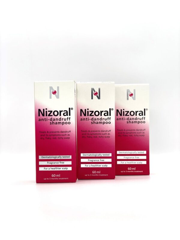 Nizoral Anti-Dandruff Shampoo – 60ml (Pack of 3)  -  Dandruff
