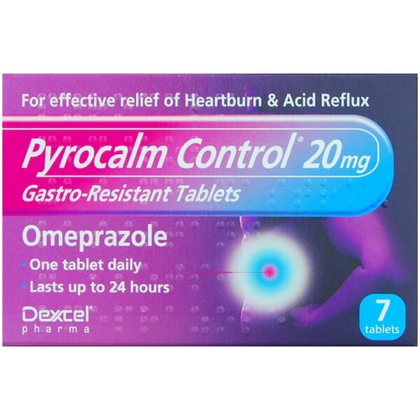 Pyrocalm Control 20mg – Pack of 7  -  Acid Reflux & Heartburn