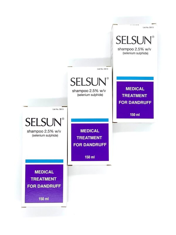 Selsun Dandruff Treatment Shampoo – 150ml (Pack of 3)  -  Dandruff