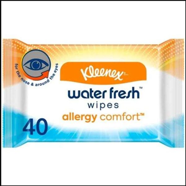 Kleenex Allergy comfort water fresh wipes -40  -  £1 Range