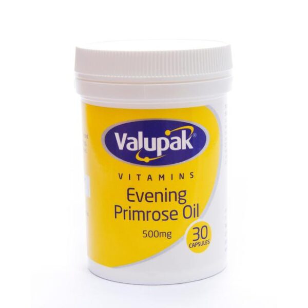 Valupak Evening Primrose Oil Capsules 500mg – Pack of 30  -  Allergy Capsules & Tablets