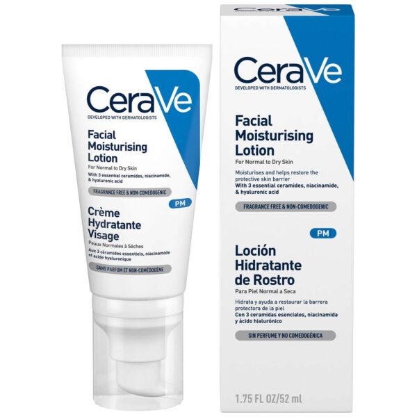 CeraVe – PM Facial Moisturizing Lotion – 52ml  -  Beauty