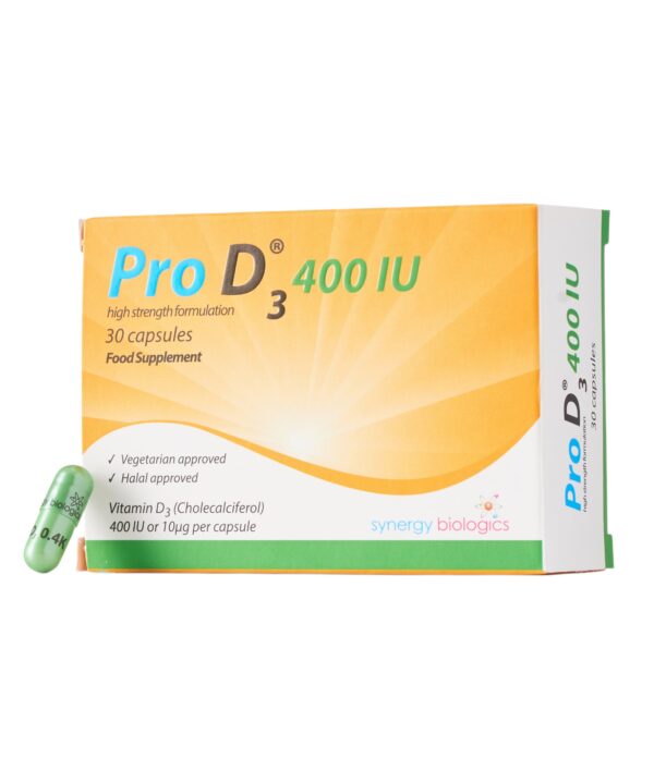 Pro D3 400 IU (Vitamin D3 10mcg) – 30 Capsules  -  A-Z