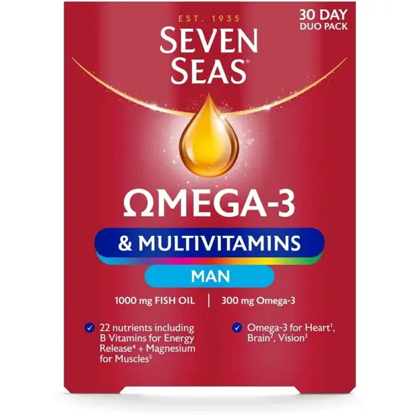 Seven Seas Omega-3 Fish Oil & Multivitamins – Man – 30 Capsules/Tablets  -  A-Z