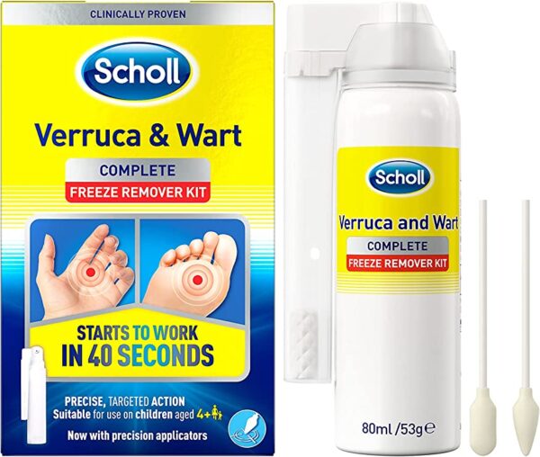 Scholl Verruca & Wart Complete Freeze Remover Kit Spray – 80ml/53g  -  New In