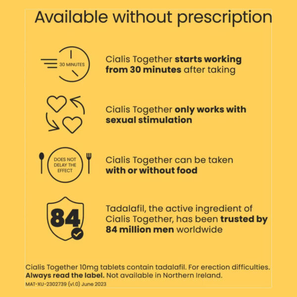 Cialis Together 10mg – 4 Tablets  -  Enhancements