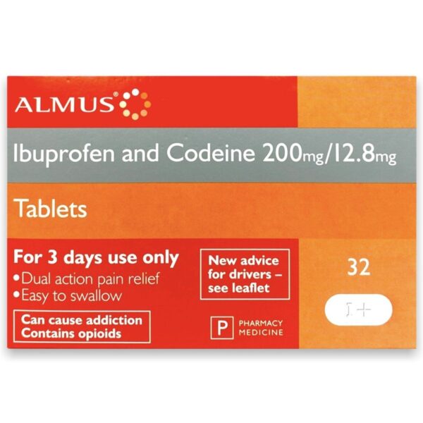 Ibuprofen and Codeine 200mg/12.8mg - 32 Tablets