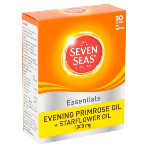 Seven Seas Essentials Evening Primrose Oil 1000 mg – 30 Capsules  -  A-Z