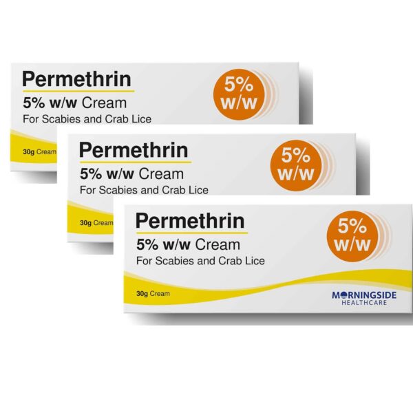Permethrin (Lyclear) 5% Cream – 30g (Pack of 3) (Brand May Vary)  -  Head Lice & Scabies