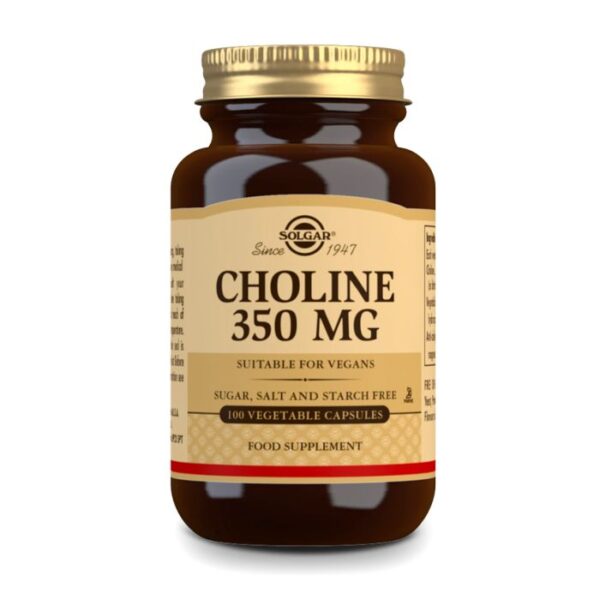 Solgar Choline 350mg – 100 Veg capsules  -  A-Z