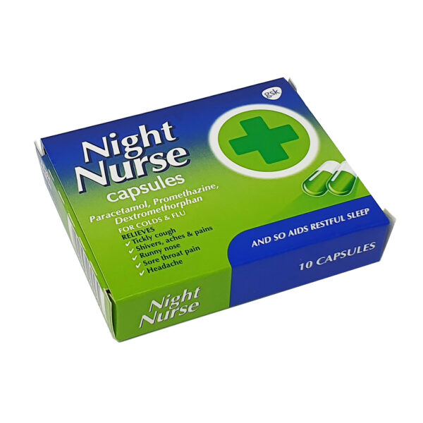 Night Nurse Cold & Flu – 10 Capsules  -  Cold & Flu