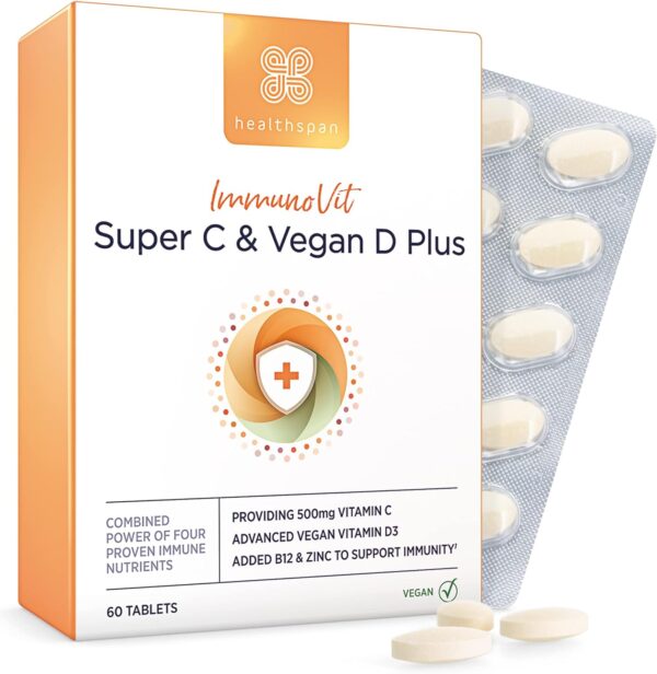 Healthspan ImmunoVit Super C & Vegan D Plus