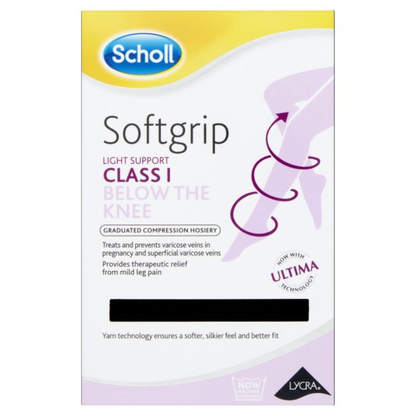 Scholl Softgrip Light Support Class I Below the Knee – 1 Pair  -  New In